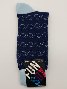 Fun Sox Blue Waves Socks