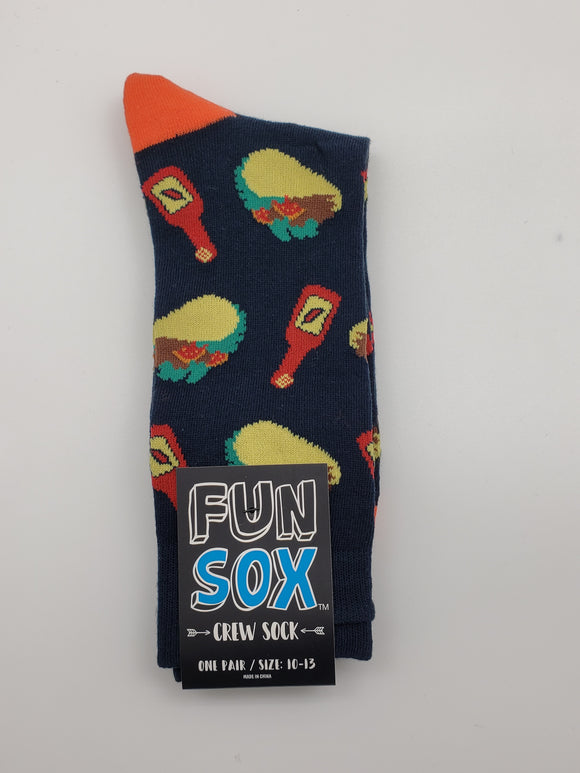 Fun Sox Tacos and Hot Sauce socks