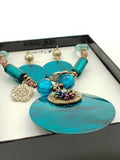 east 5th Turquoise acrylic Necklace & Earring Gift Set