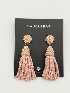 Baublebar Peach Seed Bead Tassel Earrings