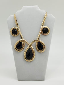 Sophia & Kate Gold & Black Color Fashion Necklace