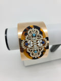 Colourful Golden Cuff Bohemian Bead & Stone Cuff Bracelet