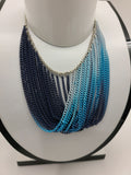 Blue Chain Curtain Ombre Bianca Necklace
