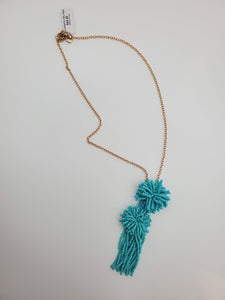 Baublebar Turquoise Blue Necklace with Lightweight Golden Chain