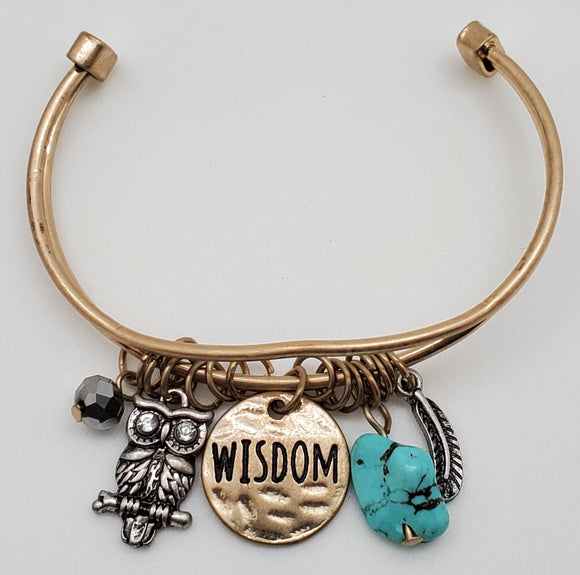 Lucky Wisdom Gold Colored Bracelet