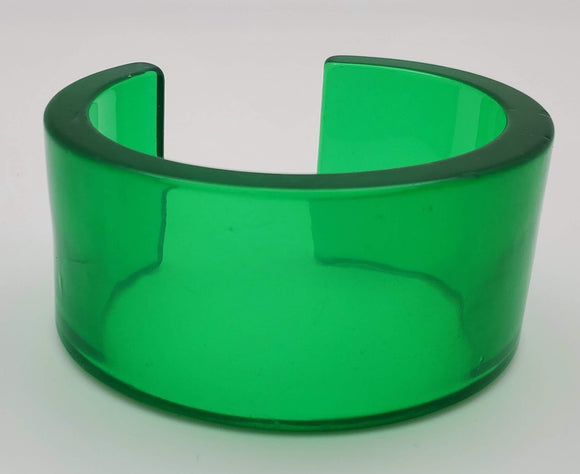 Green Color Acrylic Cuff Bracelet