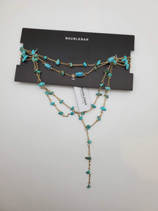 Baublebar Turquoise and Gold Color Stones Choker Necklace