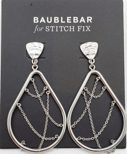 Baublebar Silver Chain Raindrop Earrings