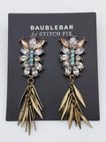 Baublebar Blue and Antique Style Golden Hanging Earrings