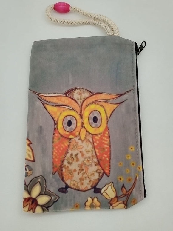 Tipsy Owl Velveteen Mask & Cosmetic Bag by Inspired Vintage