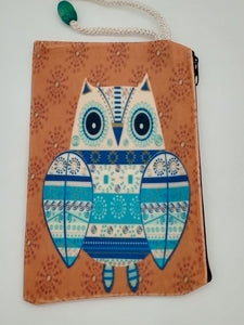 Formal Owl Velveteen Mask & Cosmetic Bag by Inspired Vintage