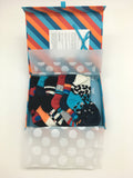 Happy Socks Newborn Baby 0-12 Months 6 Pairs Sock Gift Box with Magnet Snap