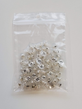 100 Pieces Of Silver Color Flat Earring Backs (50 Pairs)