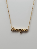 Scorpio Astrology Brass Necklace