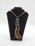 Brown Color Strap With Beads Necklace