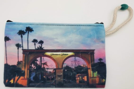 Paramount Pictures Studio Hollywood Velveteen On Canvas Zipper Art Bag