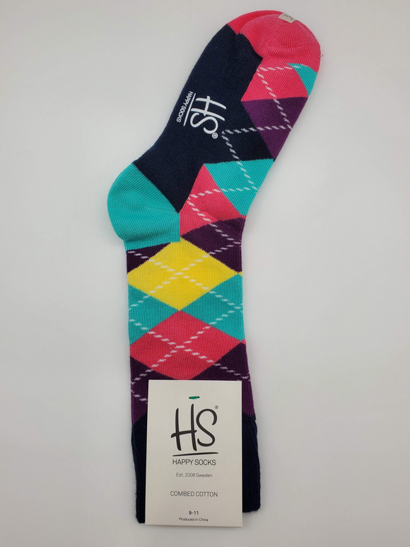 Happy Socks Women's Colorful Diamond Shaped Pattern Socks