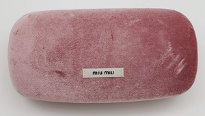 MIU MIU Pink Velvet Hard Shell Glasses Case