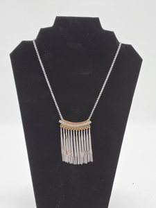 Silver Color Chain And Gold Color Necklace