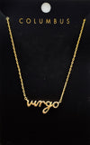 Virgo Astrology Brass Necklace