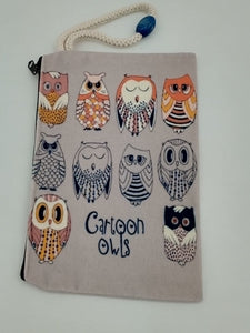 Cartoon Owls Art Bag